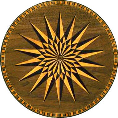 Circular Marquetry Star